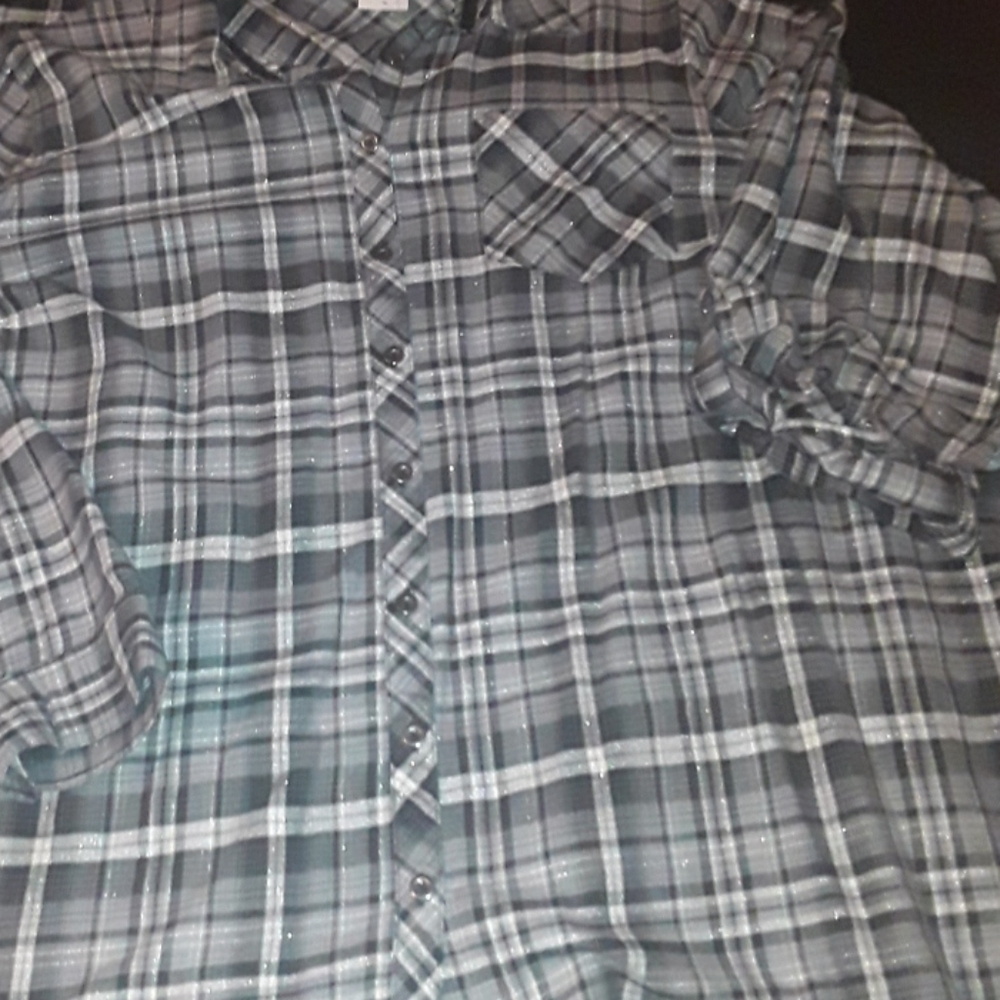 A button down long sleeve shirt